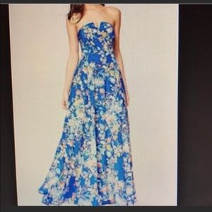 Yumi Kim strapless floral gown